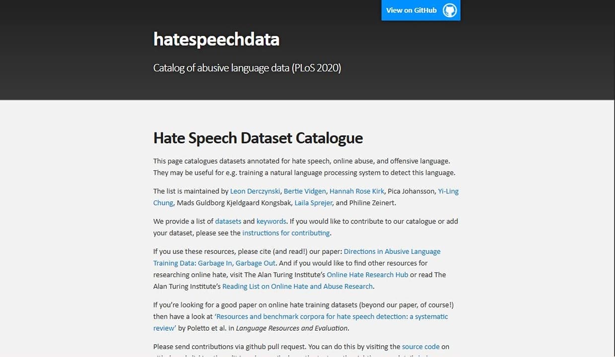 Hatespeech Data portal
