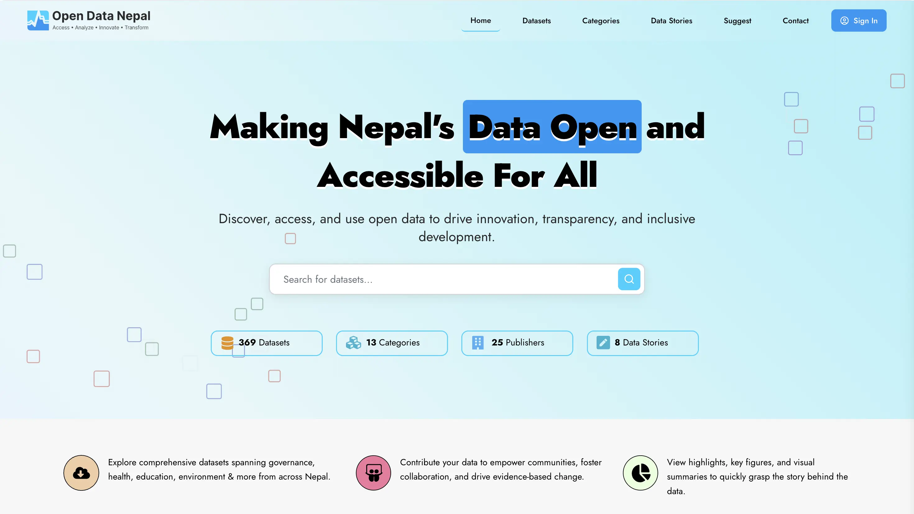 Open Data Nepal portal