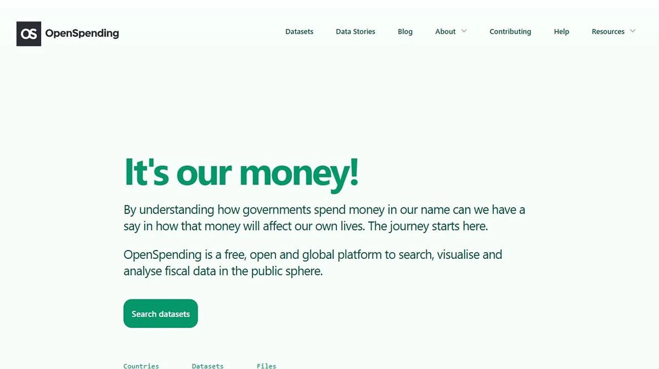 Open Spending portal
