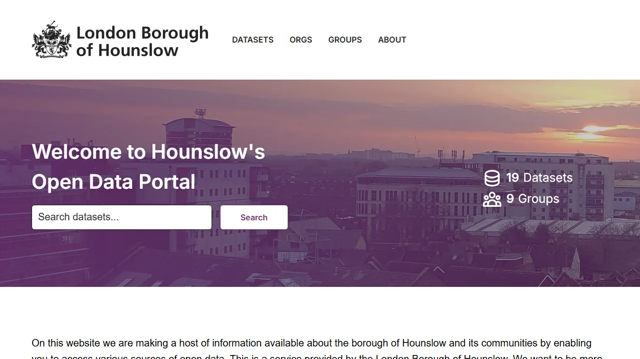 The Hounslow Open Data Portal