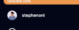 placeholder: profile entry from sidebar